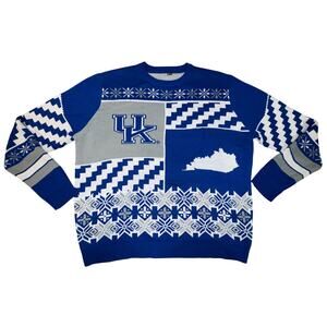 Unisex Klew NCAA Kentucky Wildcats Thematic Ugly Christmas Sweater Sz 2x
